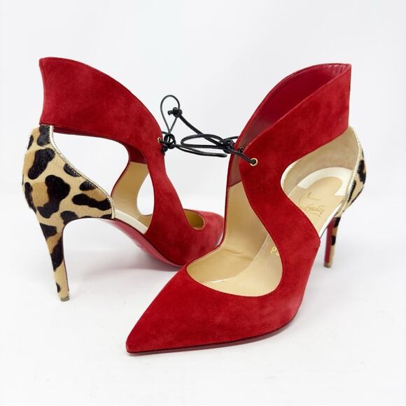 Christian Louboutin Shoes - Christian Louboutin Ferme Rouge Heels Pumps 37